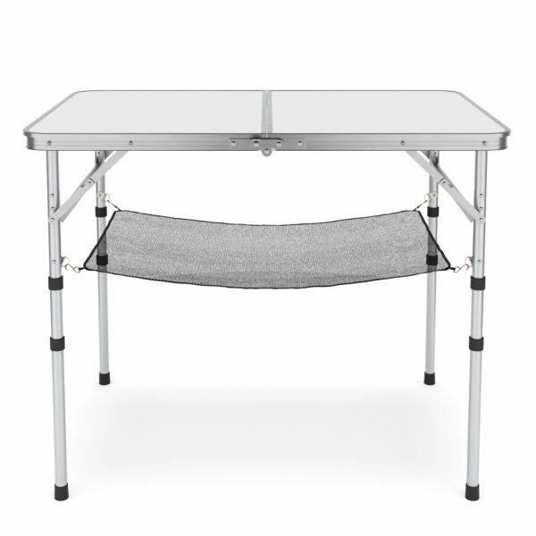 Campingtisch klappbar WILLY höhenverstellbar 90 x 60 cm weiss – Bild 4