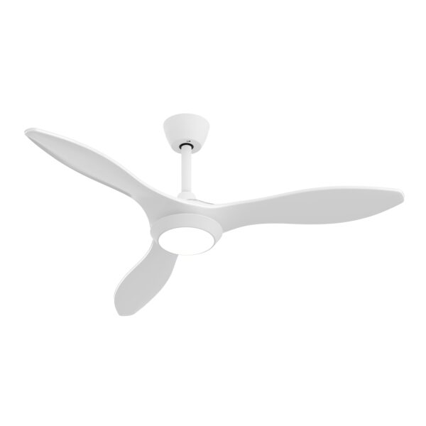 Deckenventilator mit Lampe 132 cm weiss