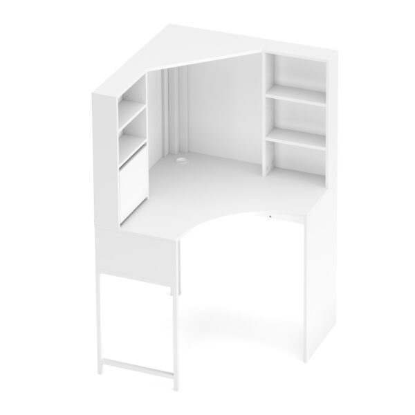 Eckschreibtisch EMIL 85 x 85 x 142 cm weiss – Bild 2