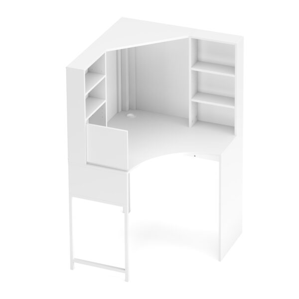 Eckschreibtisch EMIL 85 x 85 x 142 cm weiss – Bild 3