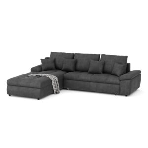 Ecksofa mit Schlaffunktion BRYNN links anthrazit