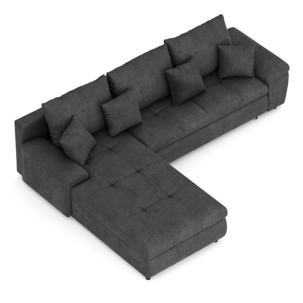 Ecksofa mit Schlaffunktion BRYNN links anthrazit – Bild 5