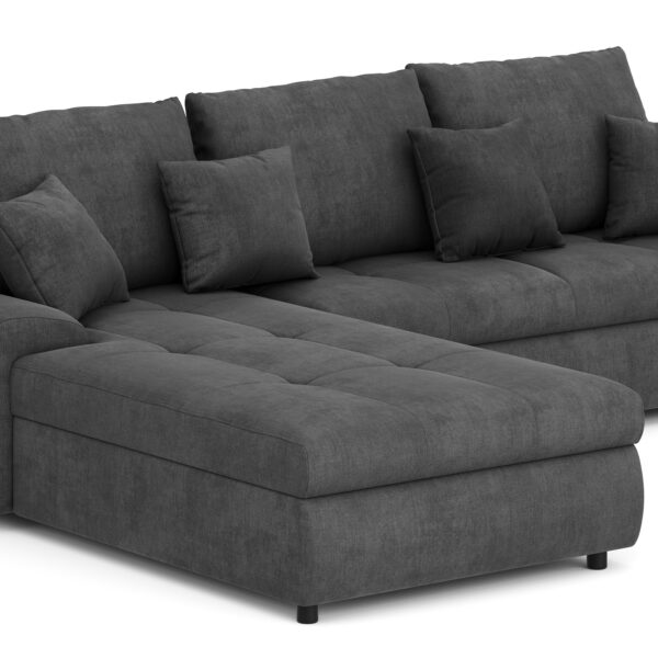 Ecksofa mit Schlaffunktion BRYNN links anthrazit – Bild 8