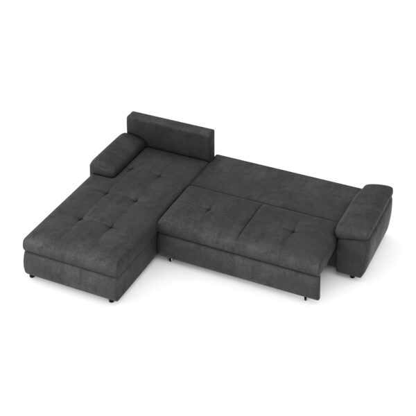 Ecksofa mit Schlaffunktion BRYNN links anthrazit – Bild 3