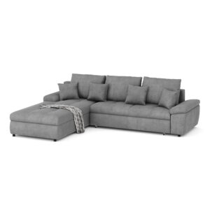 Ecksofa mit Schlaffunktion BRYNN links grau