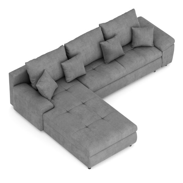 Ecksofa mit Schlaffunktion BRYNN links grau – Bild 5