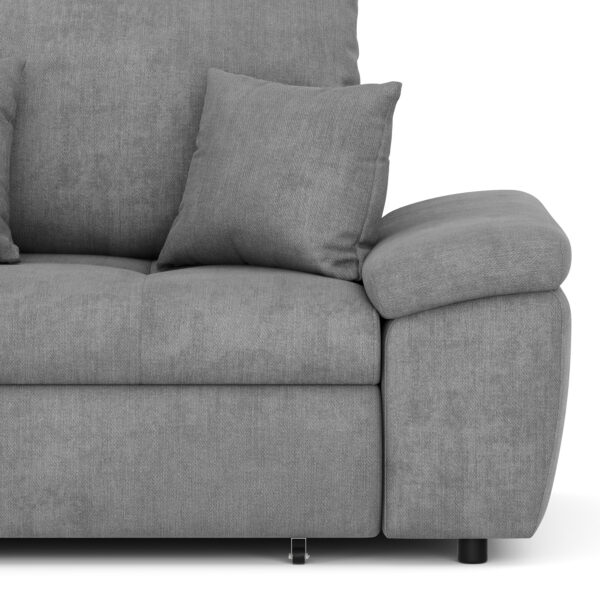 Ecksofa mit Schlaffunktion BRYNN links grau – Bild 9