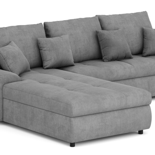 Ecksofa mit Schlaffunktion BRYNN links grau – Bild 8