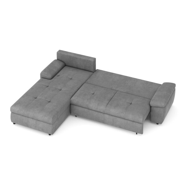 Ecksofa mit Schlaffunktion BRYNN links grau – Bild 3