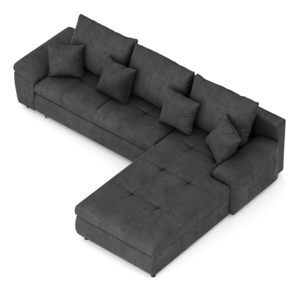 Ecksofa mit Schlaffunktion BRYNN rechts anthrazit – Bild 5