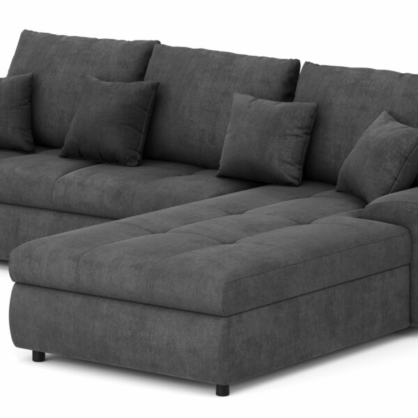 Ecksofa mit Schlaffunktion BRYNN rechts anthrazit – Bild 8