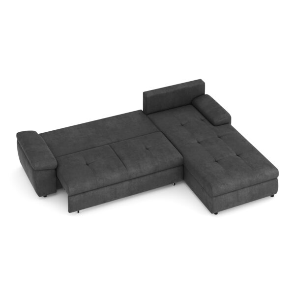 Ecksofa mit Schlaffunktion BRYNN rechts anthrazit – Bild 3