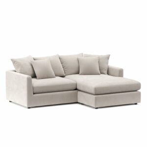 Ecksofa Cord ILONA creme