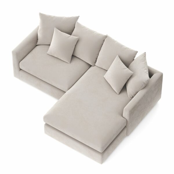 Ecksofa Cord ILONA creme – Bild 3