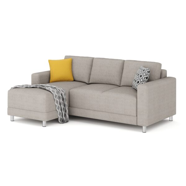 Ecksofa ERIN links grau/beige