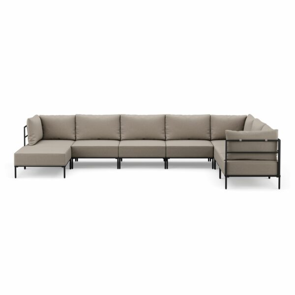 Ecksofa ETHAN Deluxe 6-Sitzer greige – Bild 3