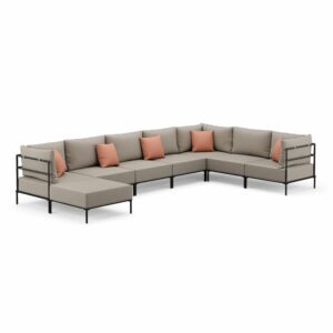 Ecksofa ETHAN Deluxe 6-Sitzer greige