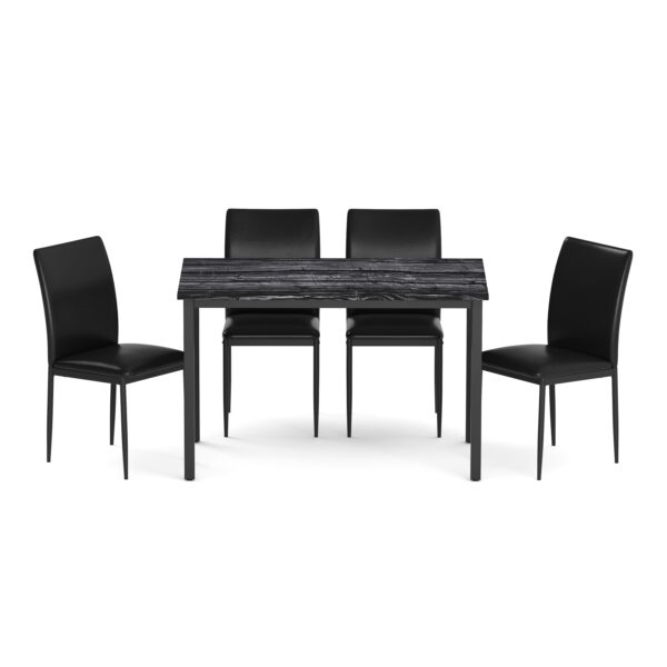 Essgruppe RUMBA 5-teilig schwarz/grau – Bild 2
