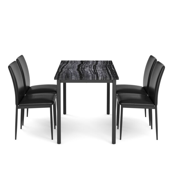 Essgruppe RUMBA 5-teilig schwarz/grau – Bild 3