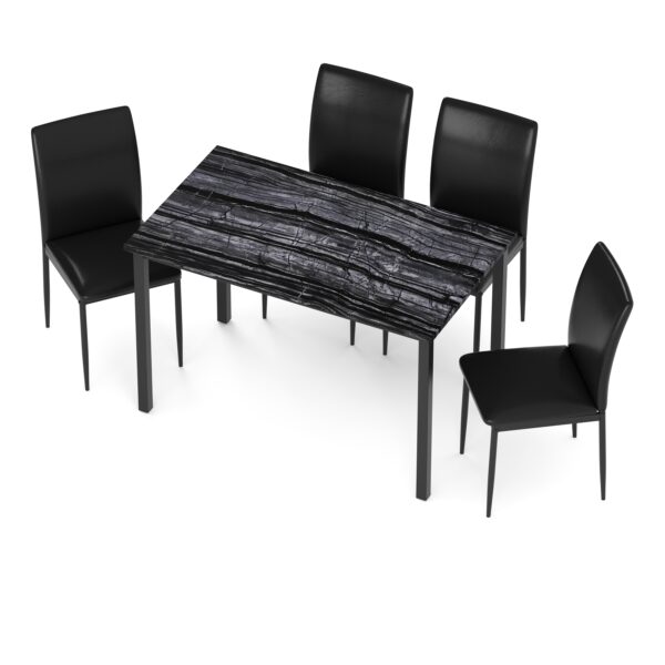Essgruppe RUMBA 5-teilig schwarz/grau – Bild 4