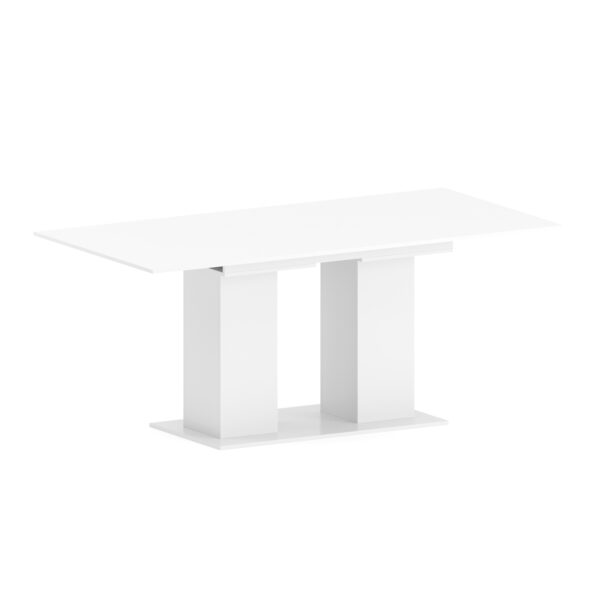 Esstisch ausziehbar ALBIN 140/180 x 90 cm weiss – Bild 2