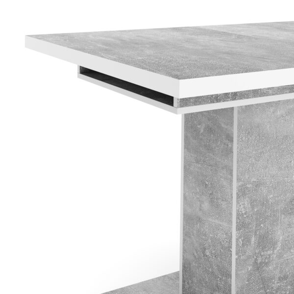 Esstisch ausziehbar DUSK 120/160 x 80 cm grau – Bild 6