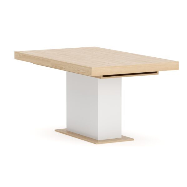 Esstisch ausziehbar RAVI 150/200 x 90 cm braun/weiss – Bild 5