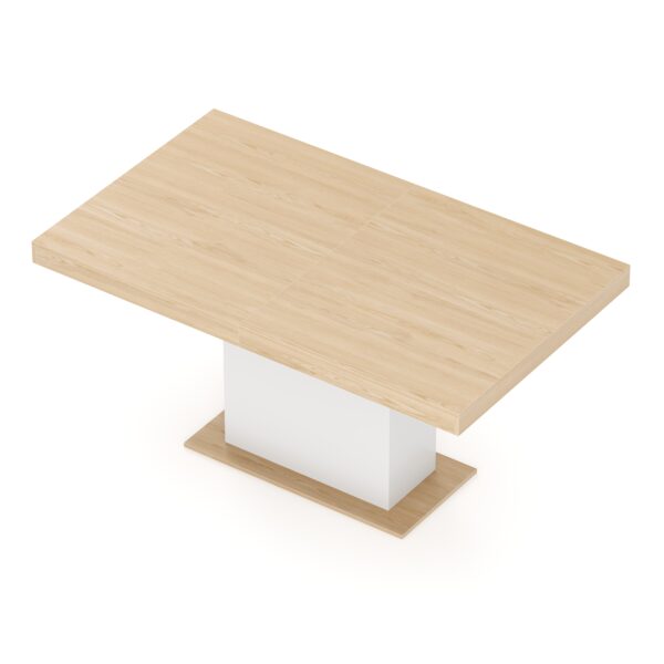 Esstisch ausziehbar RAVI 150/200 x 90 cm braun/weiss – Bild 3