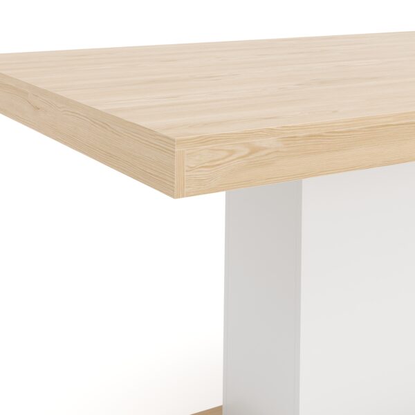 Esstisch ausziehbar RAVI 150/200 x 90 cm braun/weiss – Bild 6
