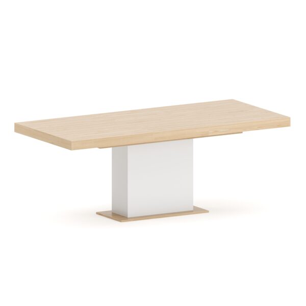 Esstisch ausziehbar RAVI 150/200 x 90 cm braun/weiss – Bild 2