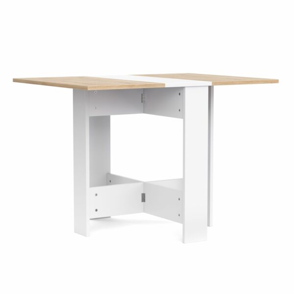 Esstisch klappbar MINIMAL 103 x 76 cm weiss/hellbraun – Bild 2