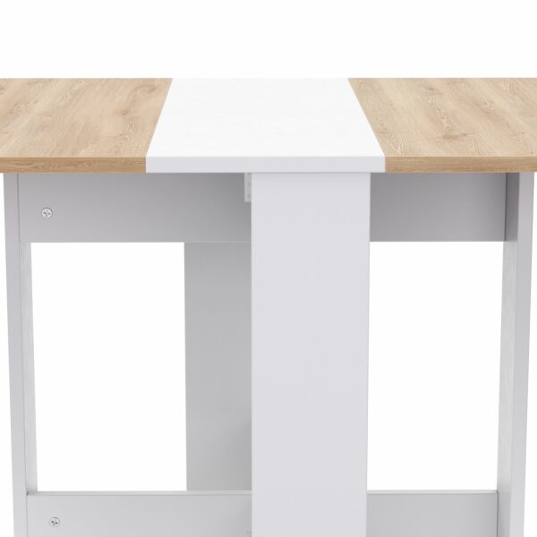 Esstisch klappbar MINIMAL 103 x 76 cm weiss/hellbraun – Bild 6