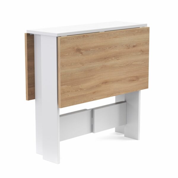 Esstisch klappbar MINIMAL 103 x 76 cm weiss/hellbraun – Bild 5