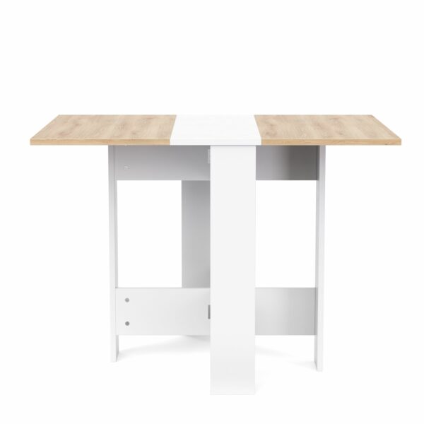 Esstisch klappbar MINIMAL 103 x 76 cm weiss/hellbraun – Bild 3