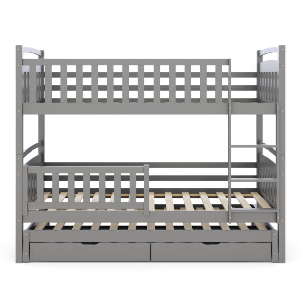Etagenbett JULIETTE mit Ausziehfunktion 90 x 200 cm anthrazit – Bild 4