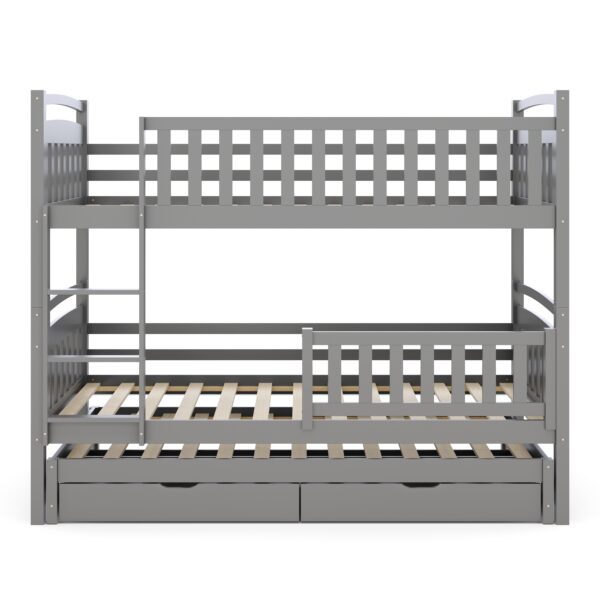 Etagenbett JULIETTE mit Ausziehfunktion 90 x 200 cm anthrazit – Bild 5