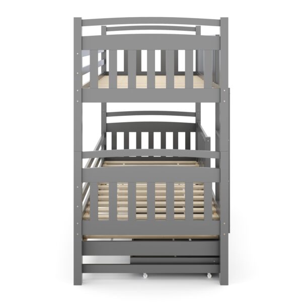 Etagenbett JULIETTE mit Ausziehfunktion 90 x 200 cm anthrazit – Bild 6