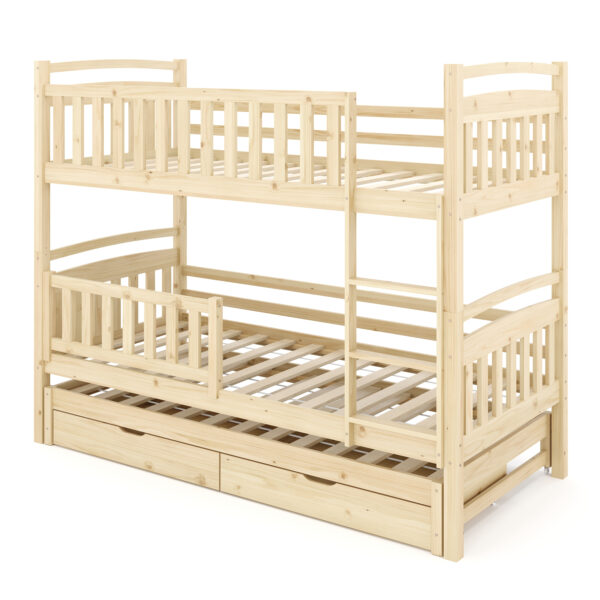 Etagenbett JULIETTE mit Ausziehfunktion 90 x 200 cm natur – Bild 3