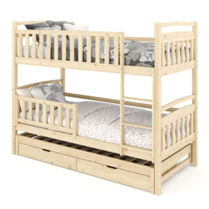 Etagenbett JULIETTE mit Ausziehfunktion 90 x 200 cm natur