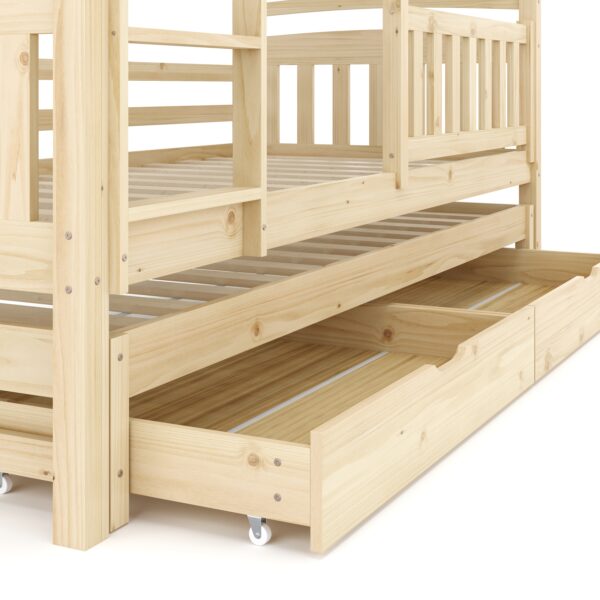 Etagenbett JULIETTE mit Ausziehfunktion 90 x 200 cm natur – Bild 9