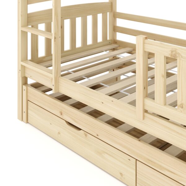 Etagenbett JULIETTE mit Ausziehfunktion 90 x 200 cm natur – Bild 7