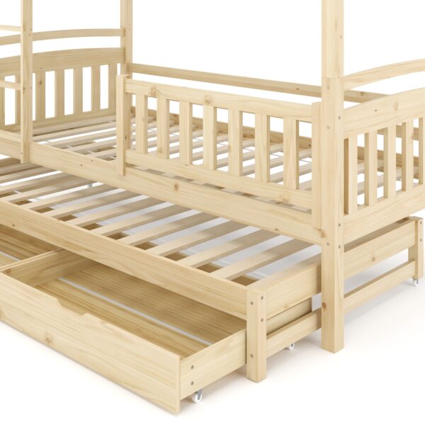 Etagenbett JULIETTE mit Ausziehfunktion 90 x 200 cm natur – Bild 8