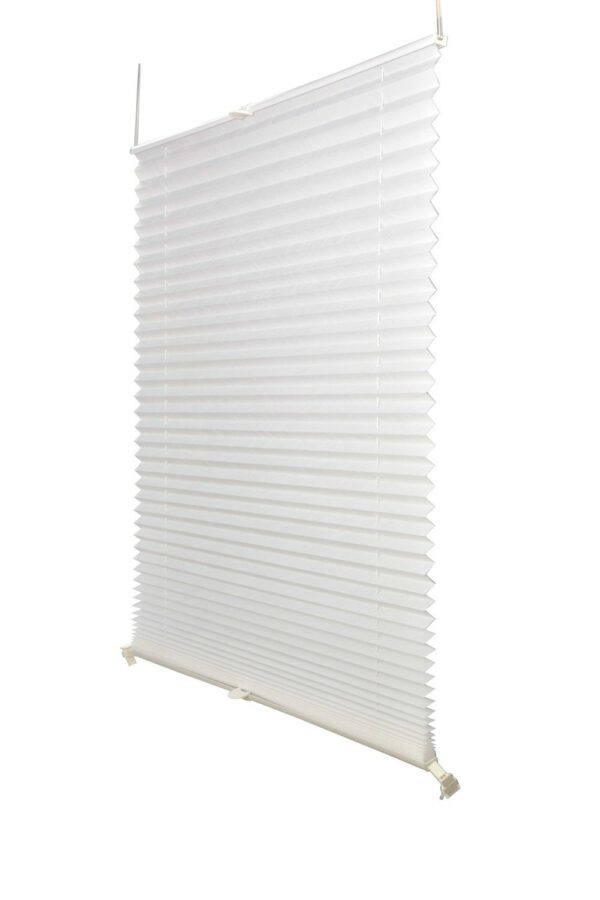 Plissee Faltstore Rollo weiss 130 x 40 cm – Bild 3