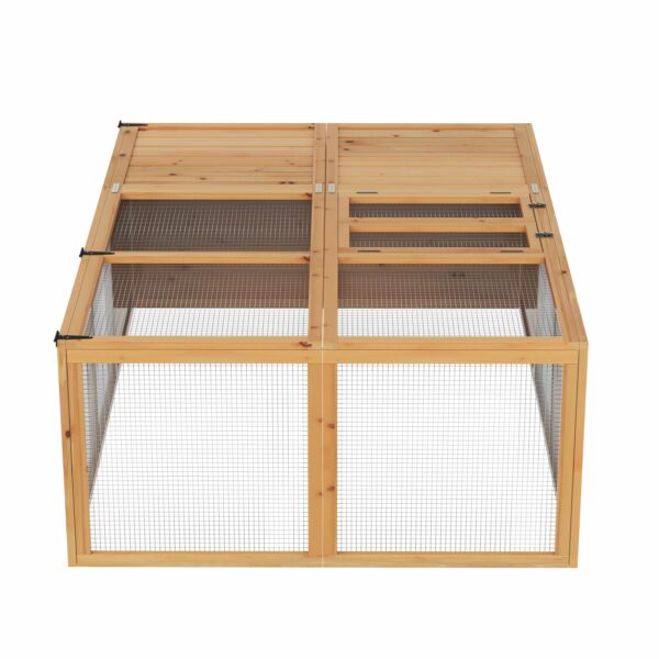 Freilaufgehege Kaninchen Holz faltbar 160 x 119 x 60 cm – Bild 5