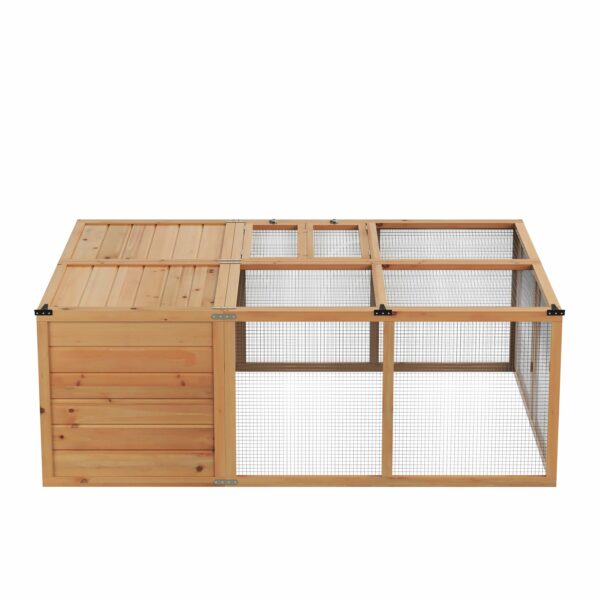 Freilaufgehege Kaninchen Holz faltbar 160 x 119 x 60 cm – Bild 3