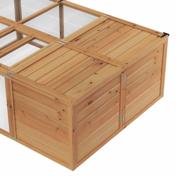 Freilaufgehege Kaninchen Holz faltbar 160 x 119 x 60 cm – Bild 8