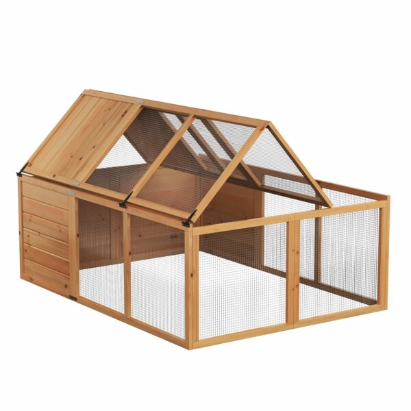 Freilaufgehege Kaninchen Holz faltbar 160 x 119 x 60 cm – Bild 2