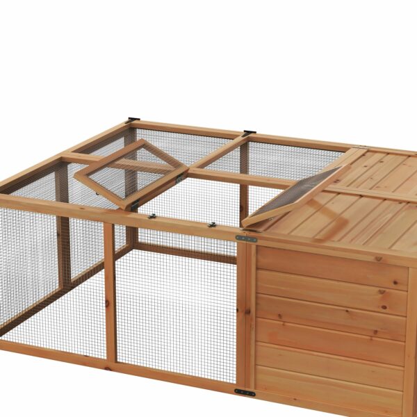 Freilaufgehege Kaninchen Holz faltbar 160 x 119 x 60 cm – Bild 6