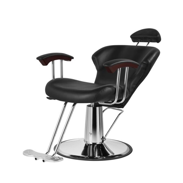 Friseurstuhl Leder 110 x 58 x 98 - 110 cm schwarz – Bild 4