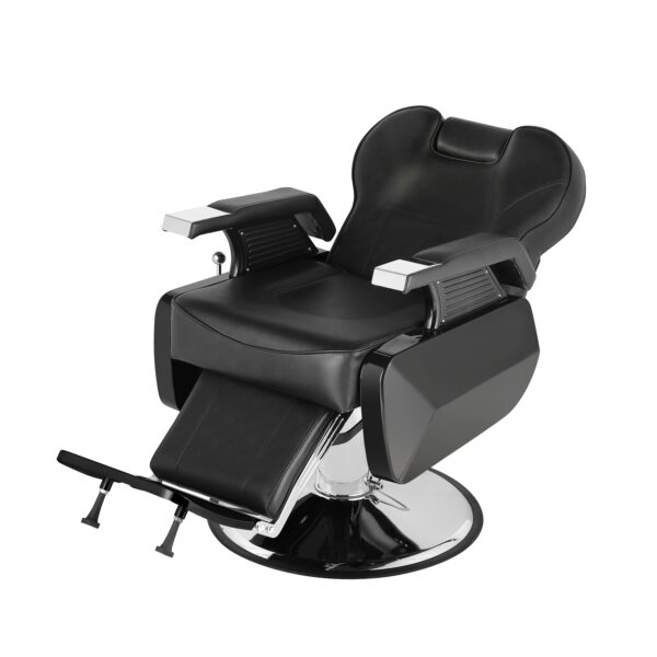 Friseurstuhl Leder 110 x 69 x 97 - 110 cm schwarz – Bild 5